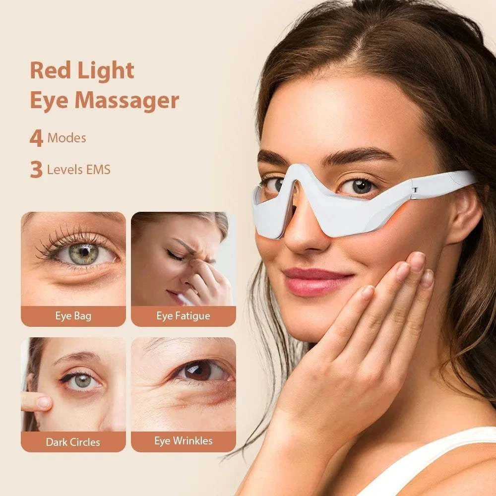 Red Light Therapy Eye Massager Micro-Current Electric Massager Eye Care Machine Smooth Fine Line Beauty Care