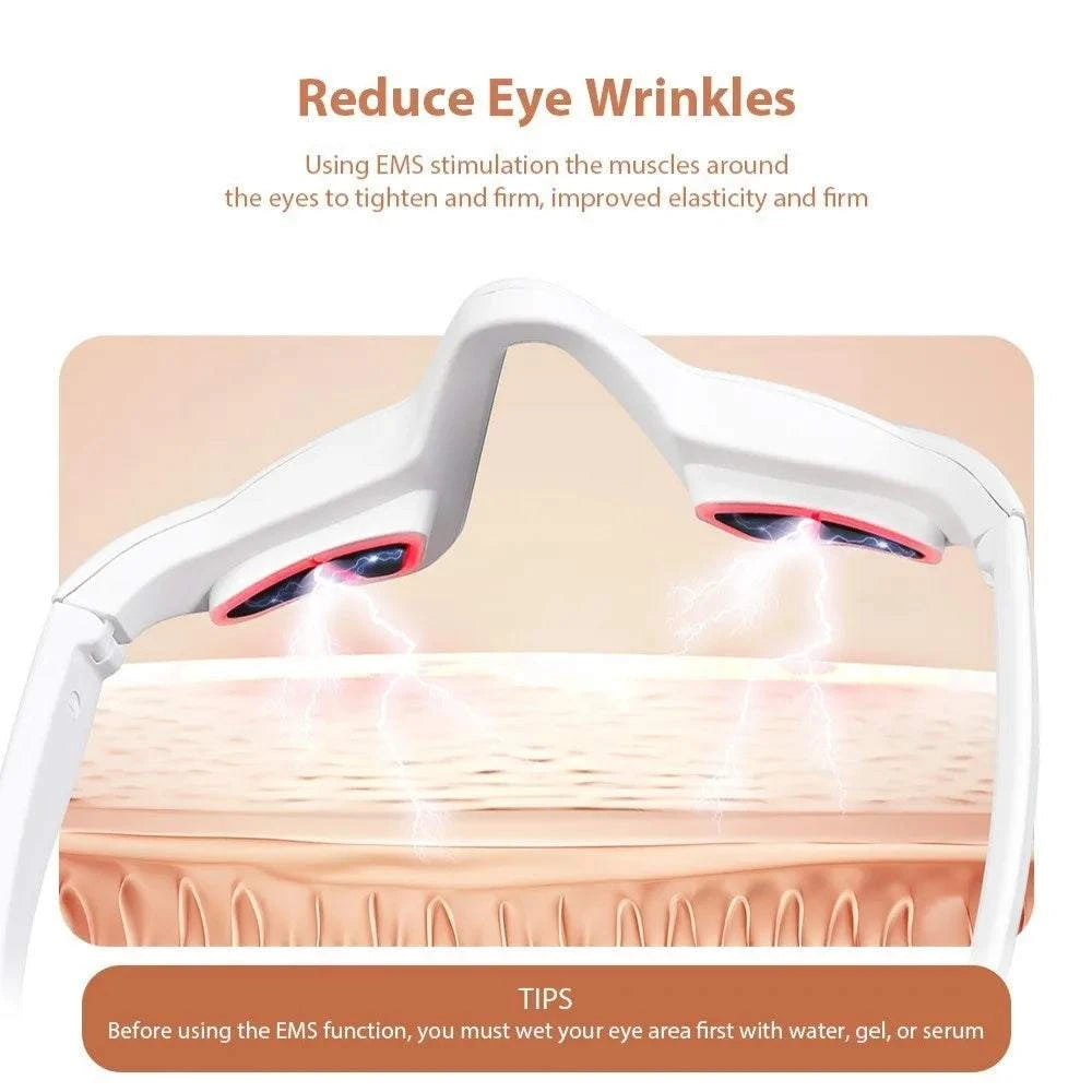 Red Light Therapy Eye Massager Micro-Current Electric Massager Eye Care Machine Smooth Fine Line Beauty Care