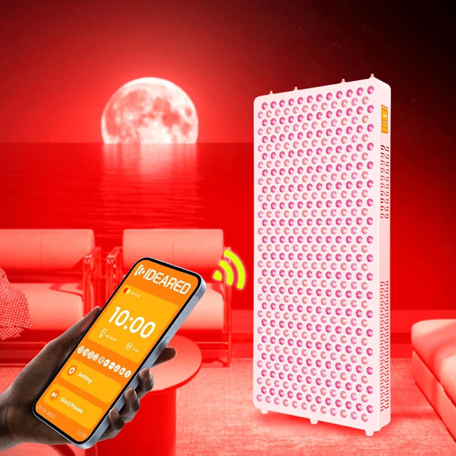 2026 APP Control 5w Dual Chips RLPRO600 8 wavelength Touch Screen Half Body Red Light Therapy Panel Light For Pain Relief