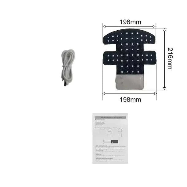 Portable Wireless Red&Blue Light Therapy Board for Hair Fast Growth Infrared Light Hat for Anti-hair Loss Treatment USB Charging