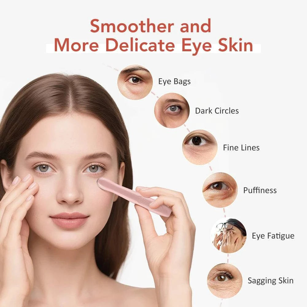 Vibration Red Light Eye Massager Pen Hot Compress Beauty Anti Wrinkles Eye Lifting Wand Eye Care for Dark Circles Eye Bag Reduce