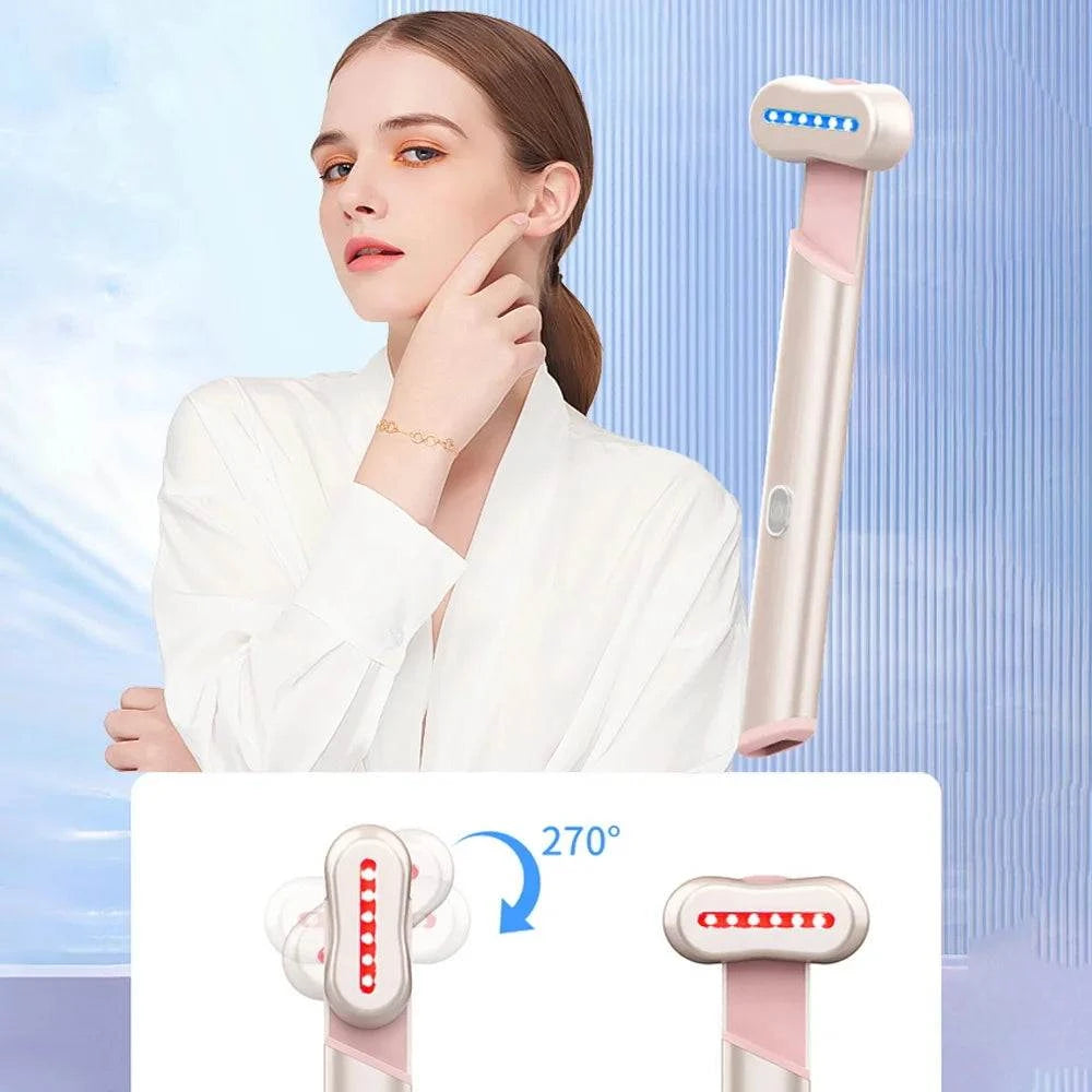 Eye Massager EMS Microcurrent Face Lifting Device Red Light Facial Wand Eye Neck Massager Skin Tightening Anti Wrinkle Skin Care