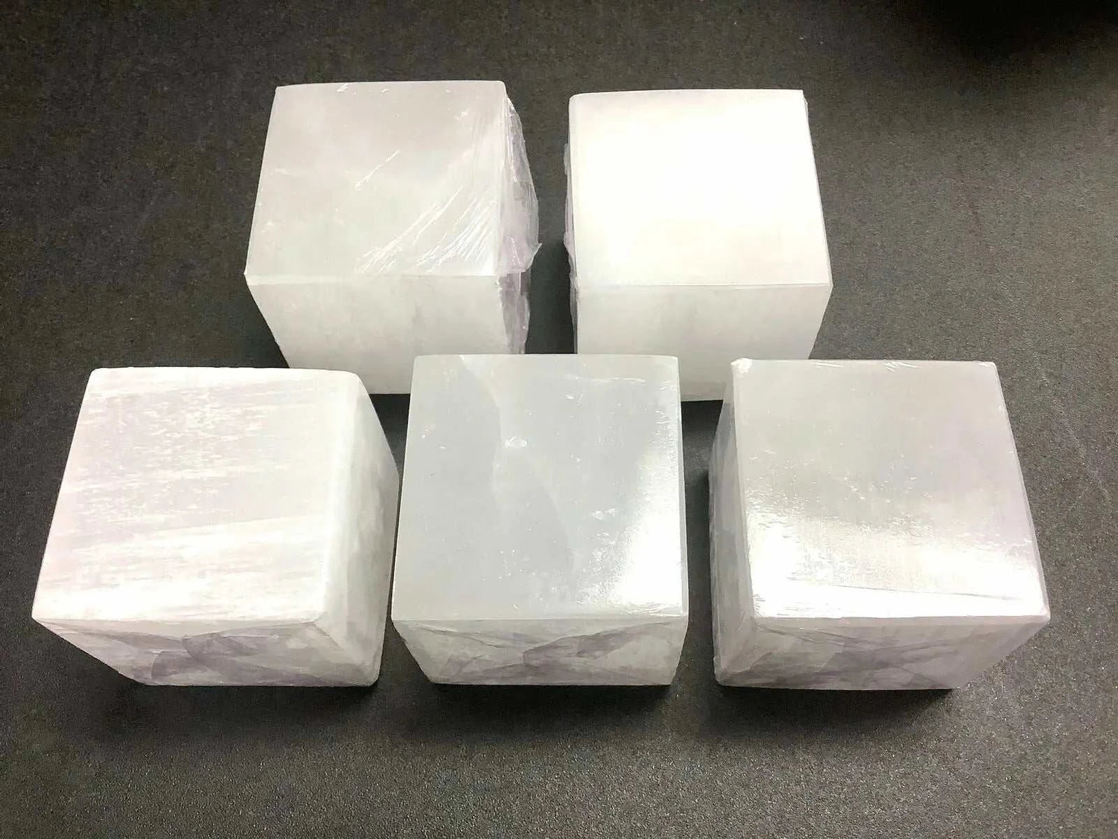 XL Selenite Crystal Charging Disk Plate Cube Square Statio Block Healing Cleanse-1PC