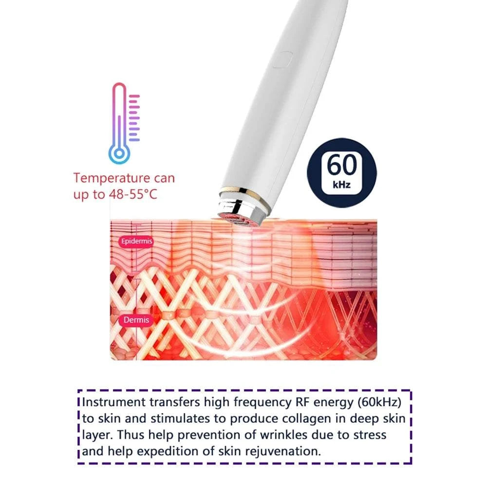 Radio Frequency For Eyes Massage Anti Wrinkles Pen RF Lifting Red Light Therapy Portable Facial Appliances For Beauty