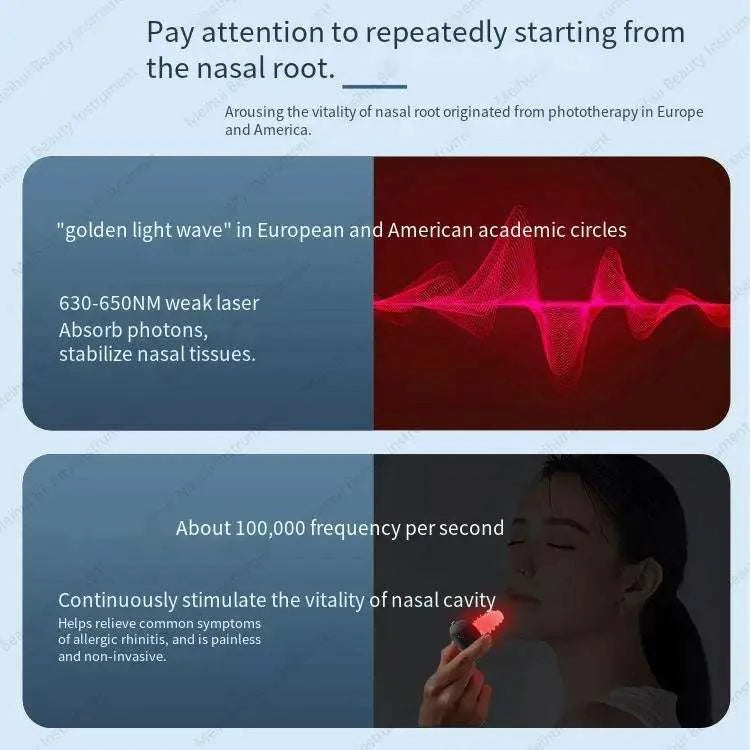 2025 Red Light Therapy · Relieve Nasal Congestion · Portable Design Deep Cleaning