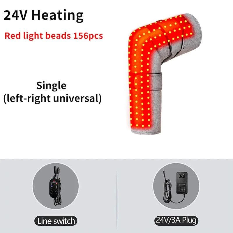 Red Light Heating Knee Pads Infrared Heated Therapy Hot Compress Knee Arthritis Pain Relief Brace Healthy Knee Massage Winter