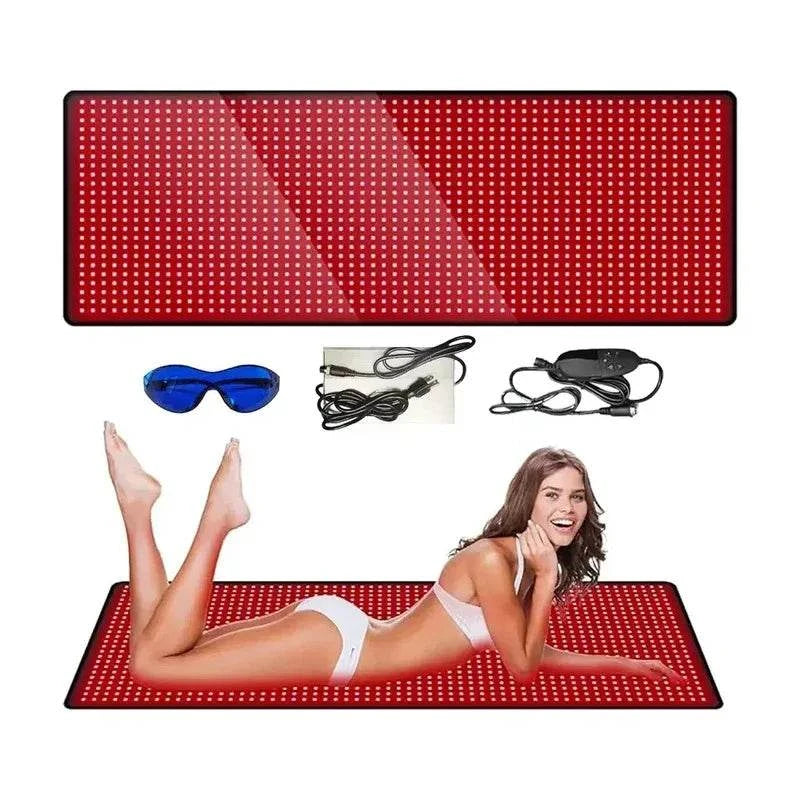 Large LED Red Light Therapy Yoga Mat 660nm 850nm Home Relaxation Equipment for Mind Body Fitness