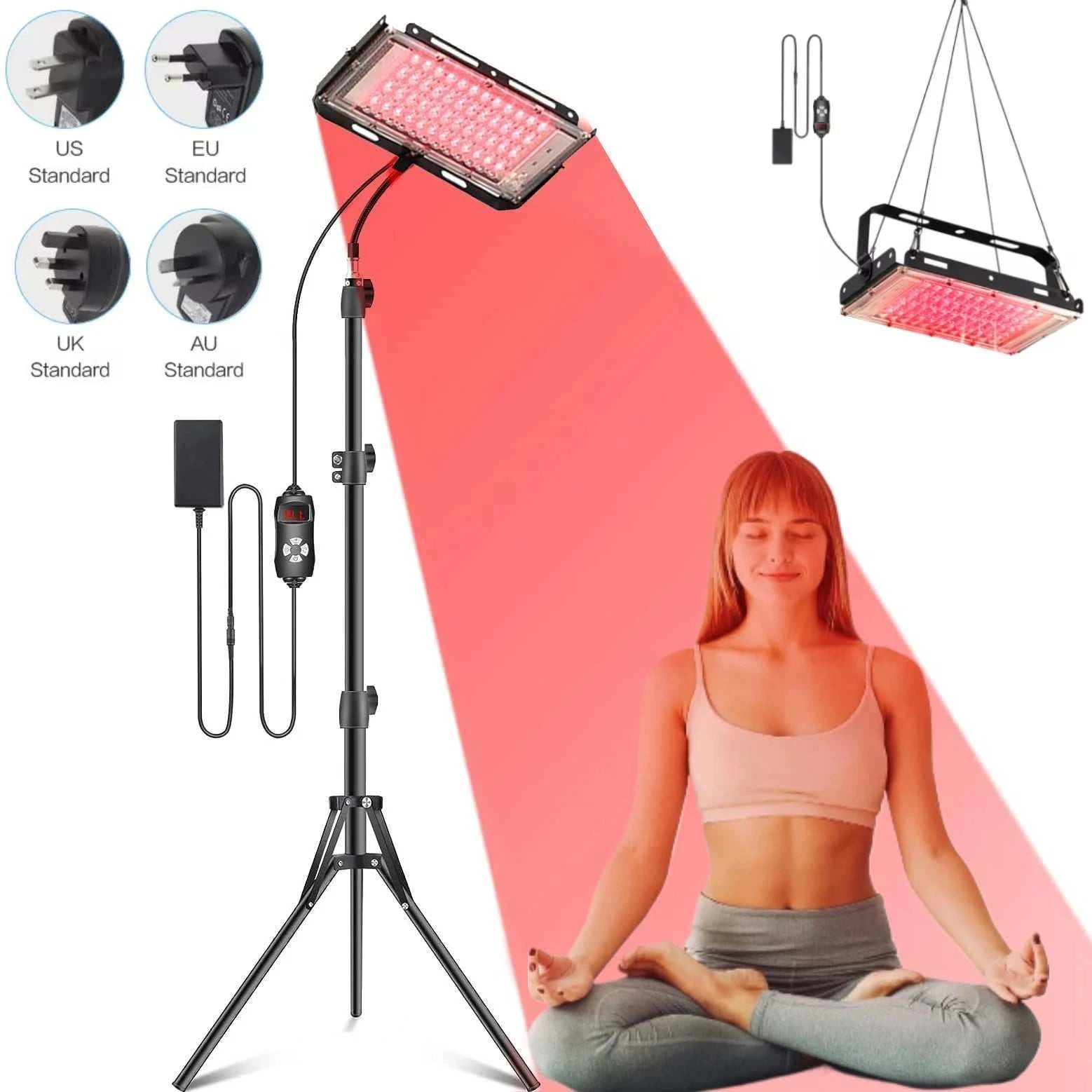3 in 1 Infrared&Red Light Therapy Lamp with Stand,660&850nm Red Light Therapy for Face, Muscles Pain, Skin, Leg, Joints, Waist
