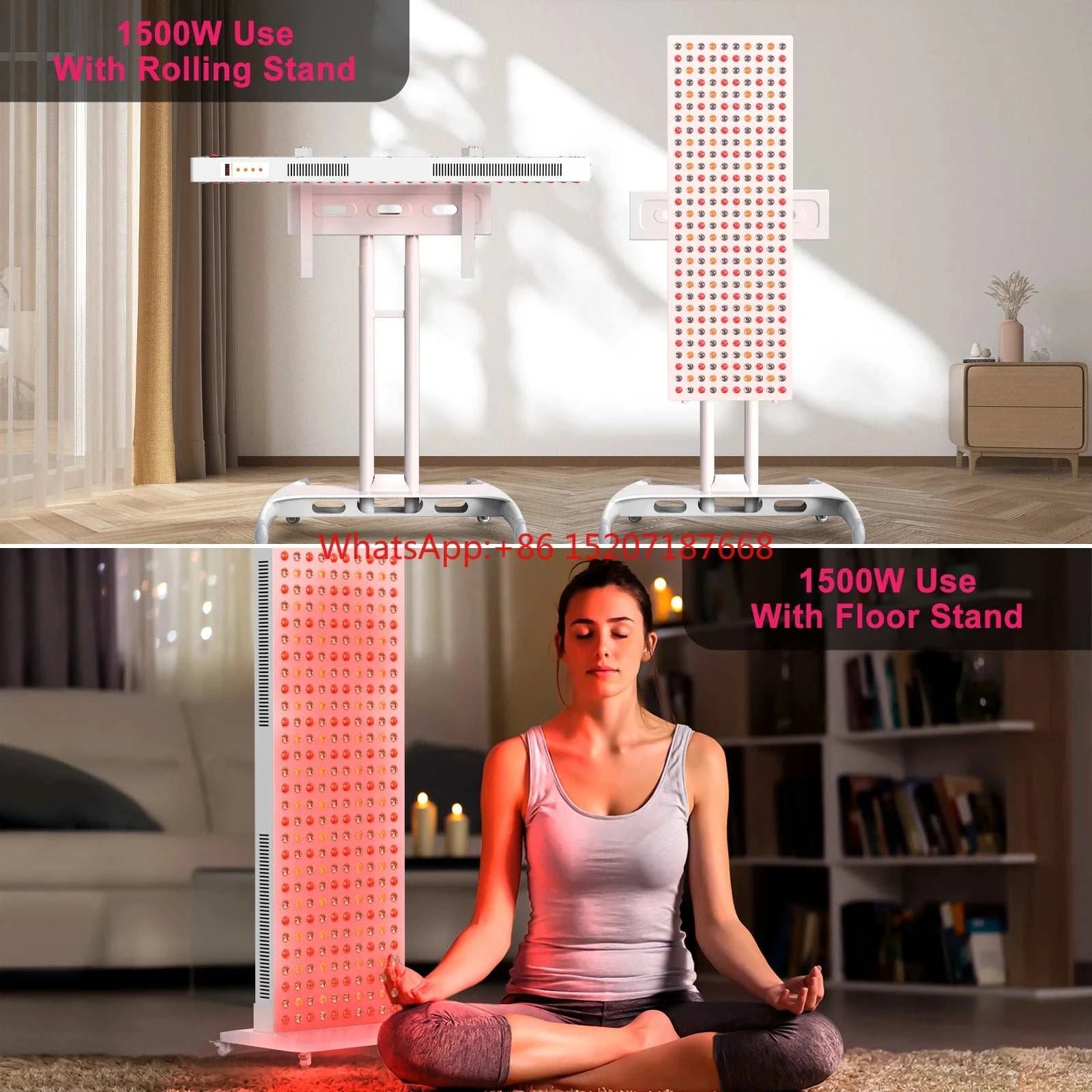 2025 High Quality 1500W Full Body Pain Relief Red Therapy Light Panel for Salon SPA Sauna 5 Wavelength 630/660/810/830/850nm