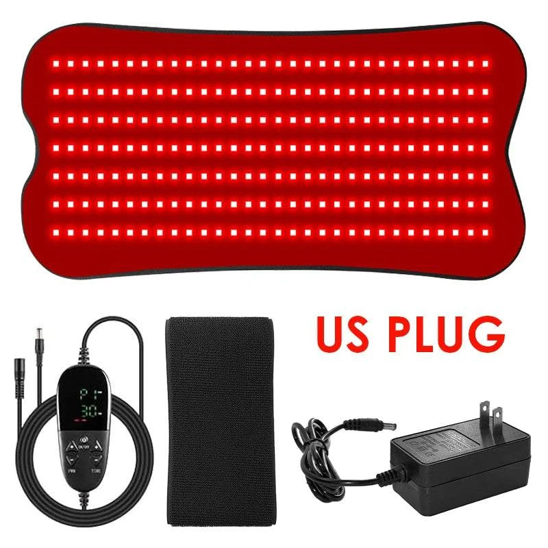 Red Infrared Light Therapy Pad LED Beauty Devices 210pcs LED Bead Red Light Belt for Face and Body Back Knee Hands Feet Relief