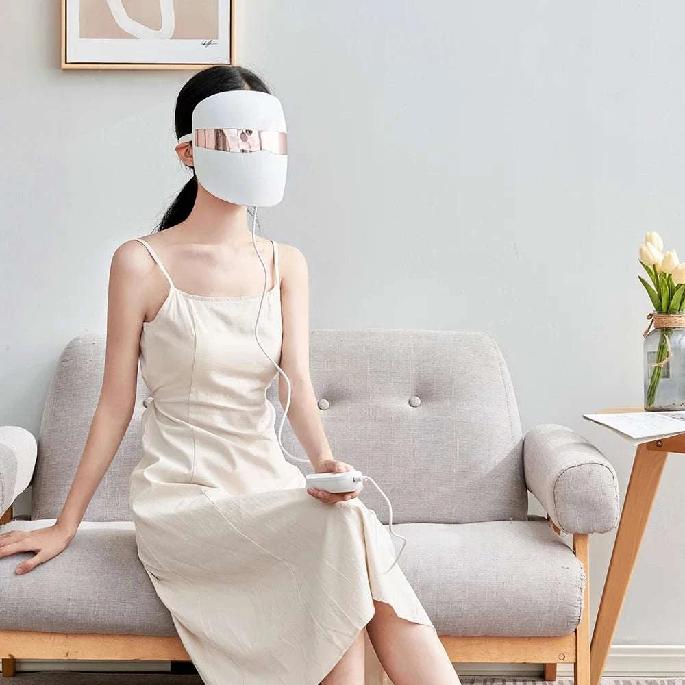 2026 LED Red Light Therapy A7-IR Face Mask Infrared Light Skin Collagen Wrinkles Removal