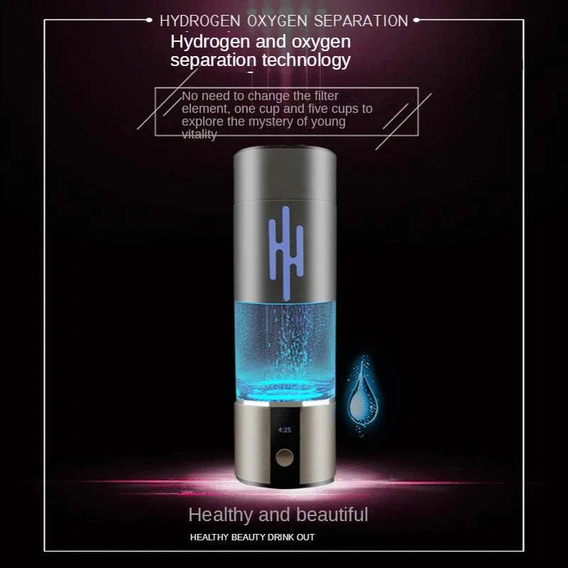6000PPB High Concentration Hydrogen Rich Water Cup SPE/PEM Hydrogen Water Generator Water Filter Bottle Nano H2 Ventilator