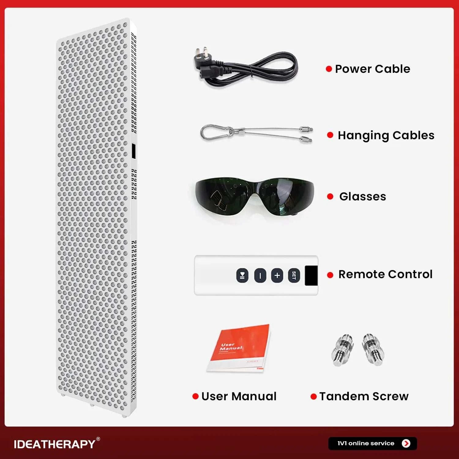 2026 IDEATHERAPY RLPRO1200 480/590/630/660/670/810/830/850/1060nm Use For Body Relief Pain Red Light Therapy Panel
