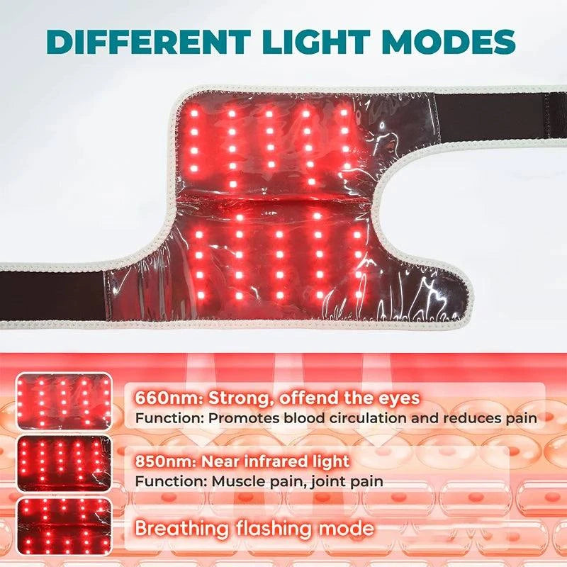 2026 RedThera Custom Wearable Near Infrared Red Light Therapy Knee Elbow Pads Shoulder Wrap for Knee