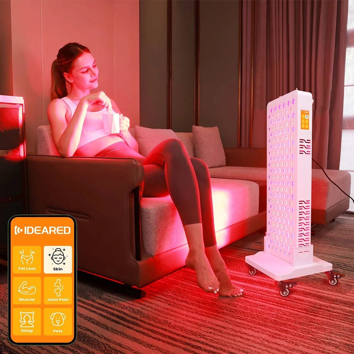 2026 Red Light Therapy Panel Full Body Touch Screen Pulsed Professional Red Light Therapy630,650,660, 670, 810, 830, 850,1060nm