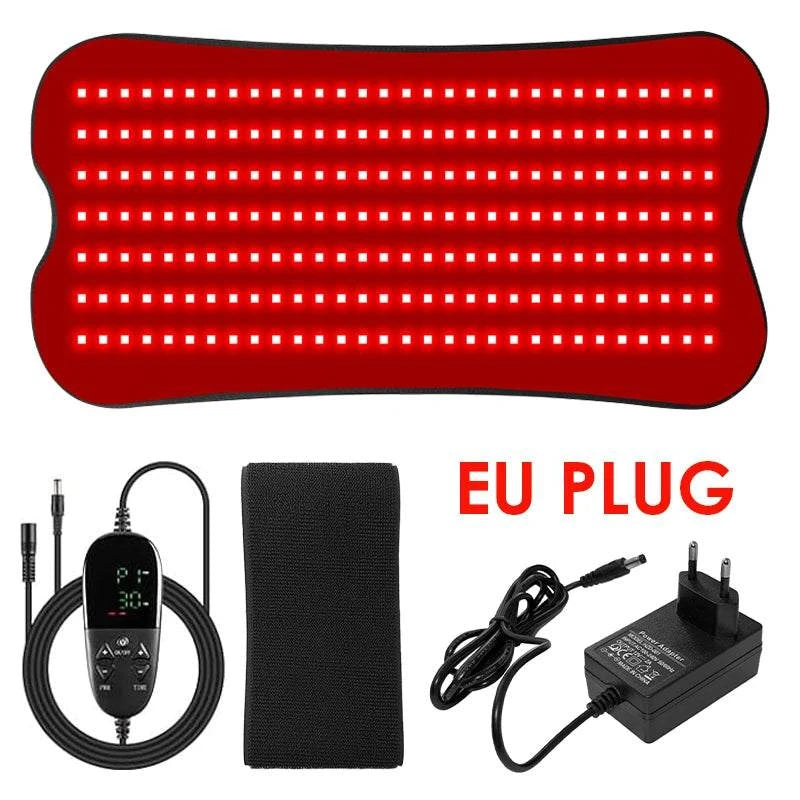 Red Infrared Light Therapy Pad LED Beauty Devices 210pcs LED Bead Red Light Belt for Face and Body Back Knee Hands Feet Relief