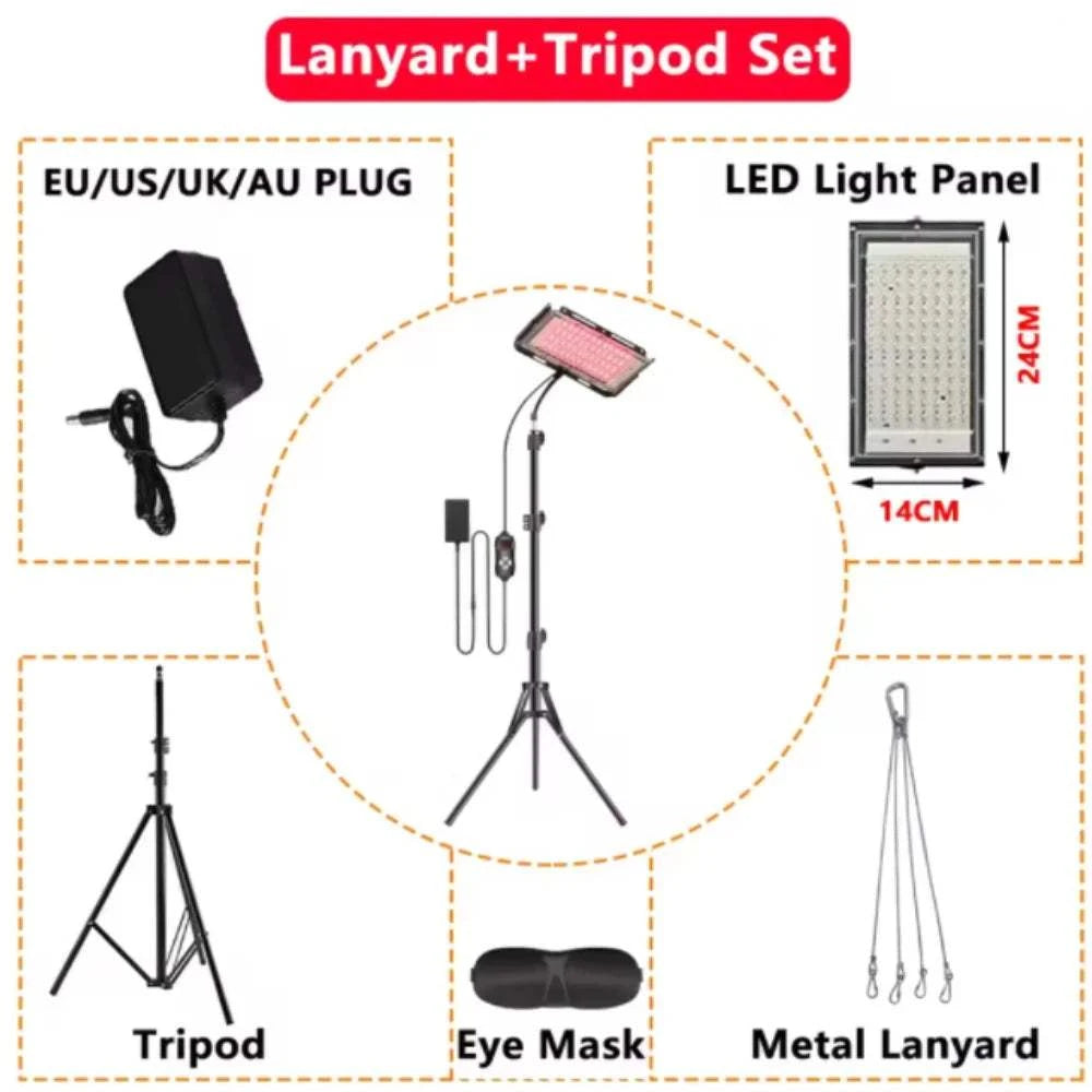 3 in 1 Infrared&Red Light Therapy Lamp with Stand,660&850nm Red Light Therapy for Face, Muscles Pain, Skin, Leg, Joints, Waist