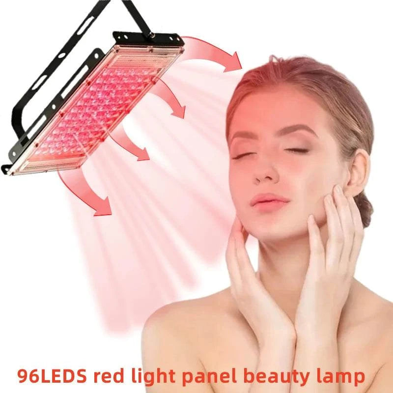 96 LEDs Red Light Therapy Panel Lamp for Facial Anti Aging Skin Care Beauty 660nm Infrared Light Skin Care Device Beauty Health