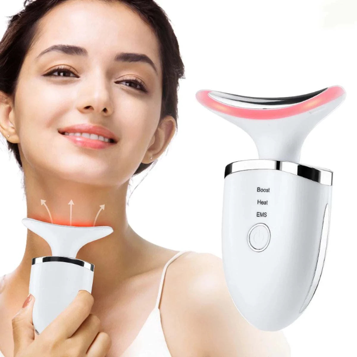 2025 Colour light beauty neck instrument red and blue light lifting and firming facial beauty instrument face massager