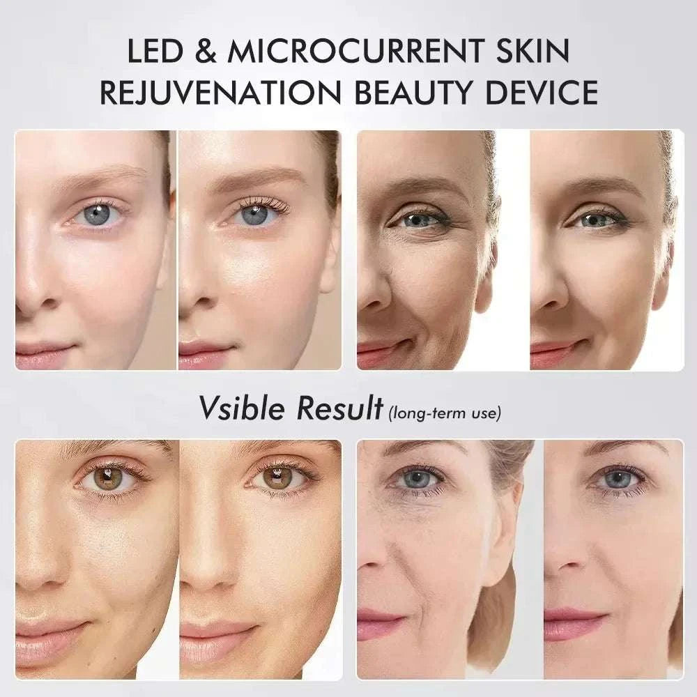 Booster Pro Led Facial Light Therapy 5 Colors Eye Beauty Wand Red Light Eye Massager For Skincare & Blue Rejuvenation Tool