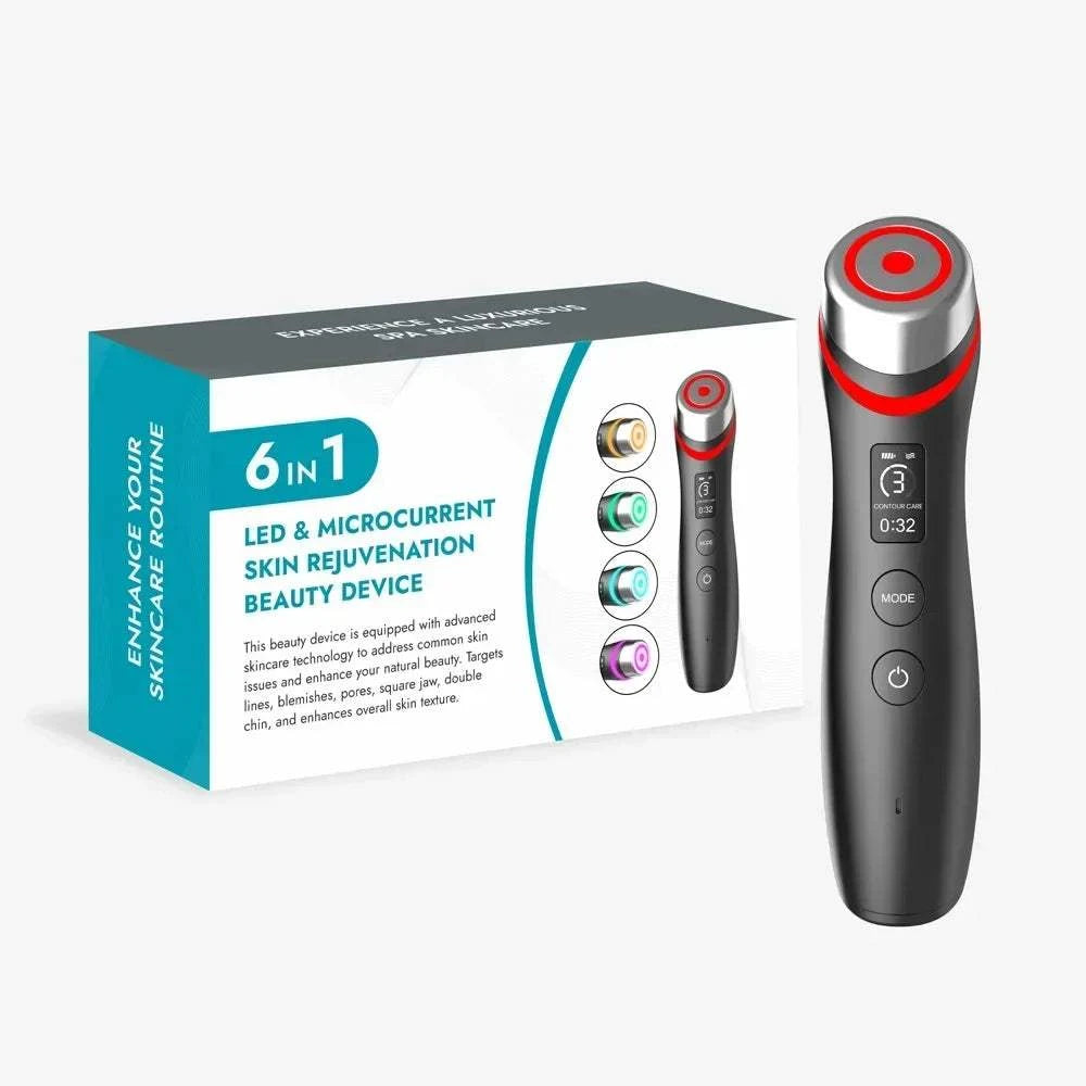 Booster Pro Led Facial Light Therapy 5 Colors Eye Beauty Wand Red Light Eye Massager For Skincare & Blue Rejuvenation Tool