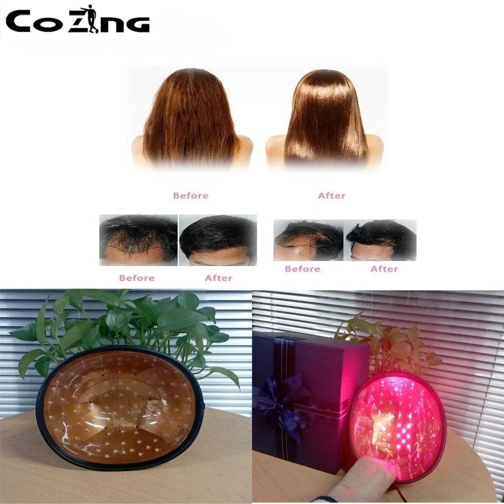 COZING Rechargeable LLLT Hair Growth Cap 650nm Red Light Therapy Loss Scalp Health