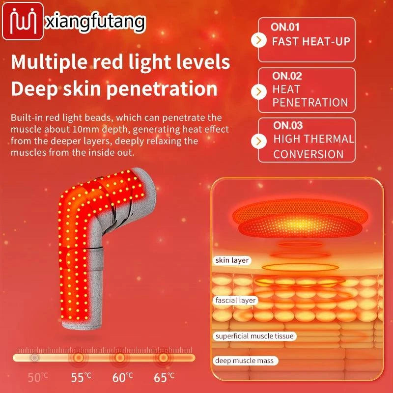 Red Light Heating Knee Pads Infrared Heated Therapy Hot Compress Knee Arthritis Pain Relief Brace Healthy Knee Massage Winter