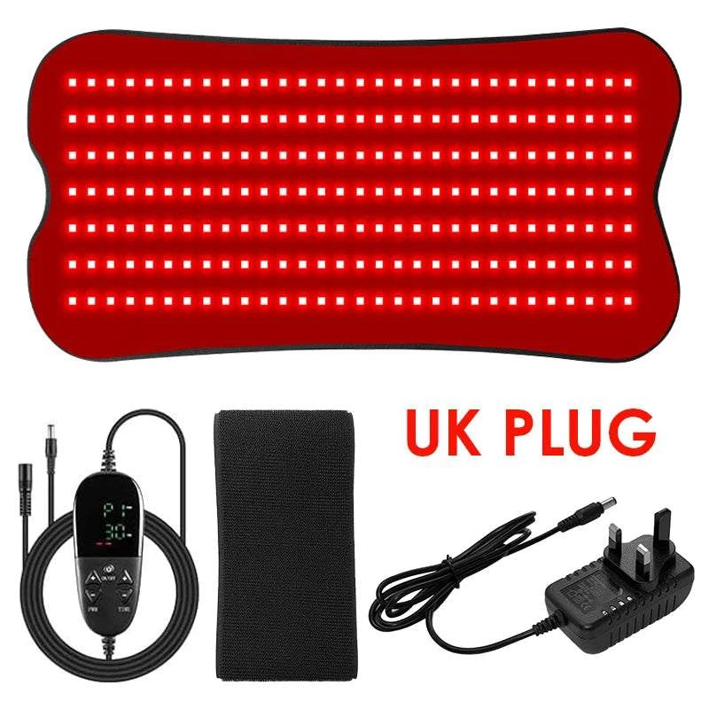 Red Infrared Light Therapy Pad LED Beauty Devices 210pcs LED Bead Red Light Belt for Face and Body Back Knee Hands Feet Relief