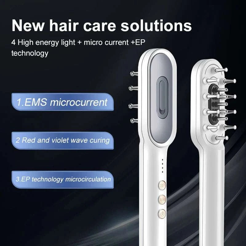 2025 LED Red Light Therapy Electric Massage Comb Hair Growth Applicator Anti-Hair Loss Head Massage Hair Brush Scalp Treatment
