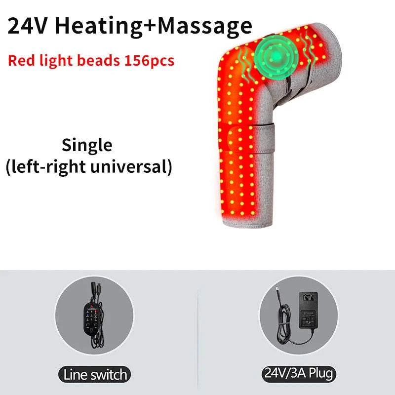 Red Light Heating Knee Pads Infrared Heated Therapy Hot Compress Knee Arthritis Pain Relief Brace Healthy Knee Massage Winter