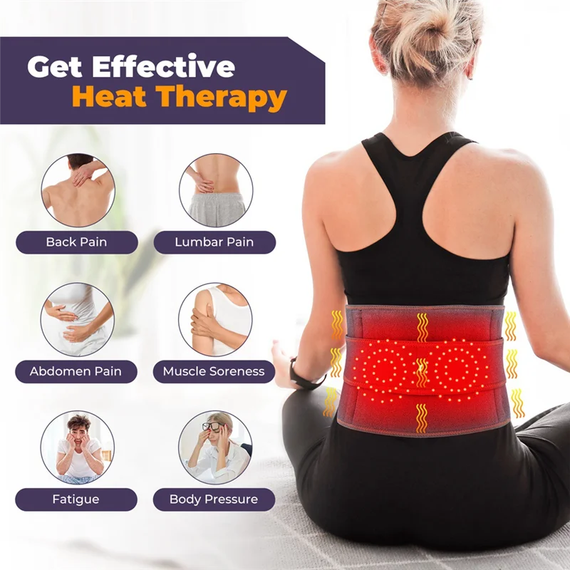 Red Light For Body Infrared Therapy Heating Belt Thermal Massage Waist Massager For Enhanced Comfort-CLIM