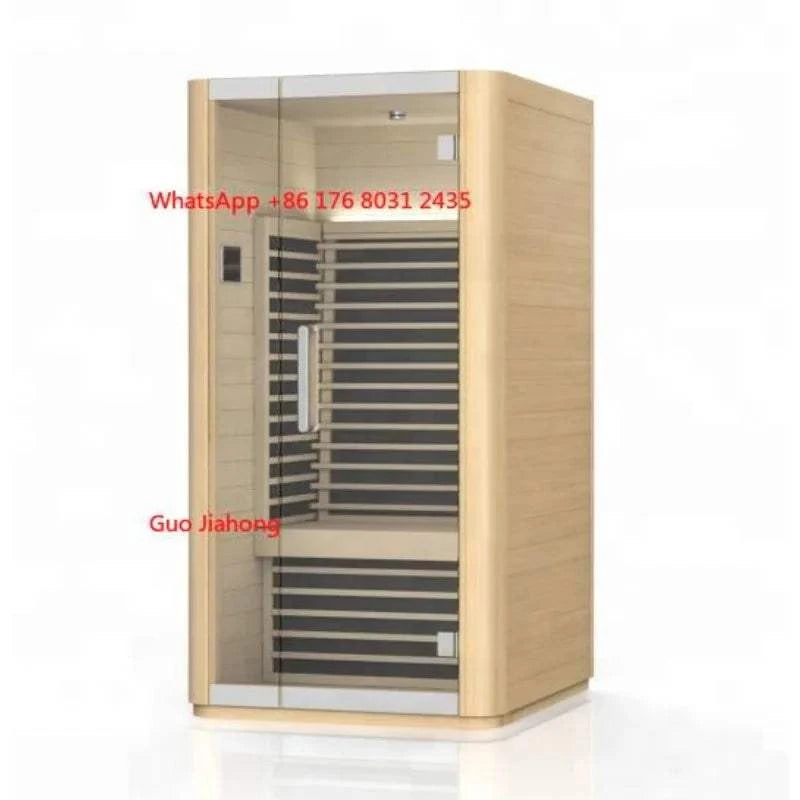 2026 Modern Canadian Hemlock Cedar Heating Sauna 1-3 Person Full Spectrum Red Light Therapy Indoor Wooden Sauna