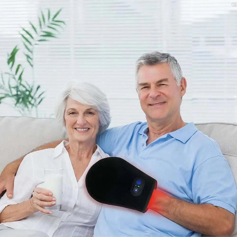 Wireless Rechargeable 660& 850 nm Red & Infrared Light Therapy Glove For Hand Arthritis Fingers Wrist Pain Relief Mitten Glove