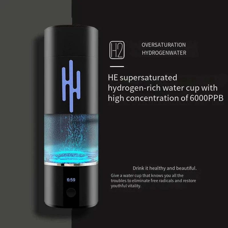 6000PPB High Concentration Hydrogen Rich Water Cup SPE/PEM Hydrogen Water Generator Water Filter Bottle Nano H2 Ventilator