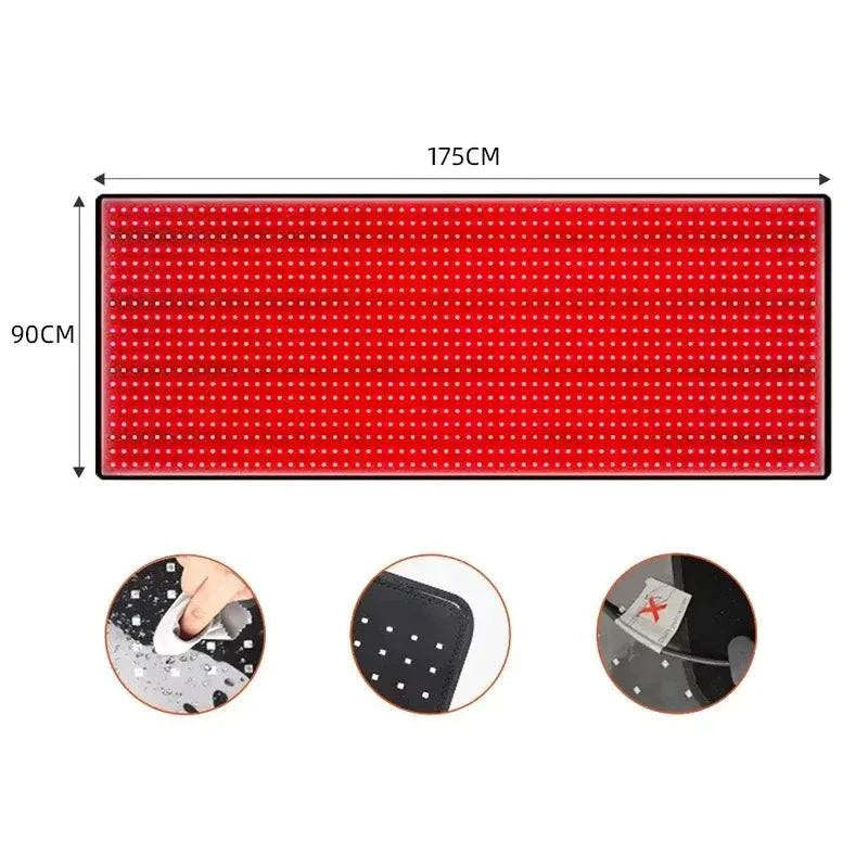 Large LED Red Light Therapy Yoga Mat 660nm 850nm Home Relaxation Equipment for Mind Body Fitness