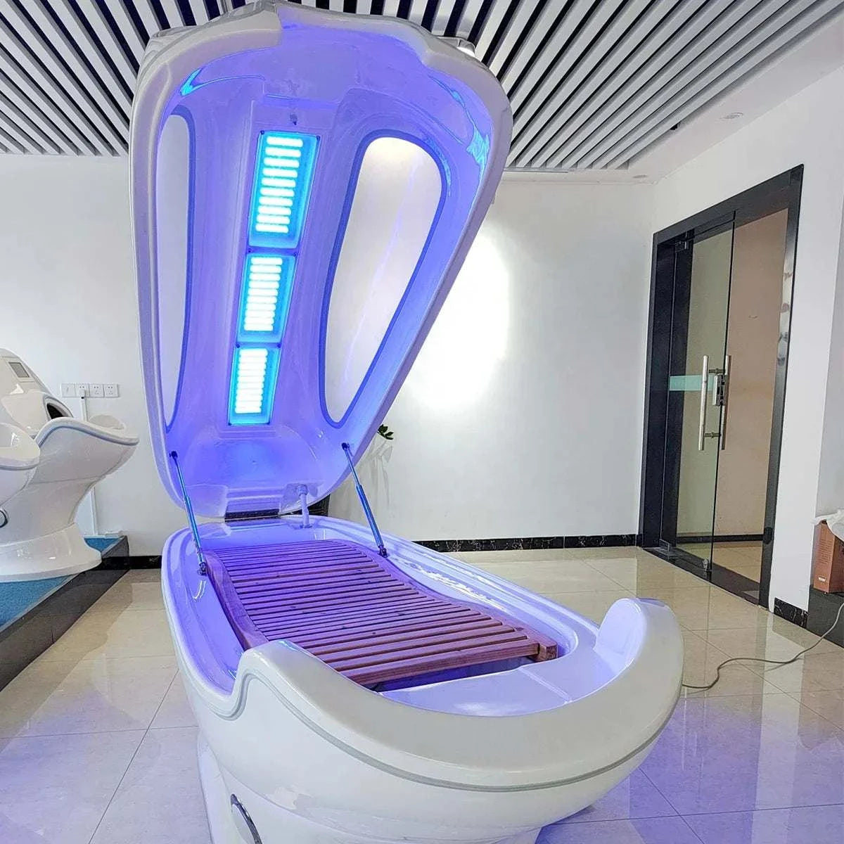2025 Acrylic 7 colour Far Infrared Wet Steam Ozone Sauna Spa Capsule Weight Loss And Detox Skin Rejuvenation Red Light Therapy Spa Bed Pod