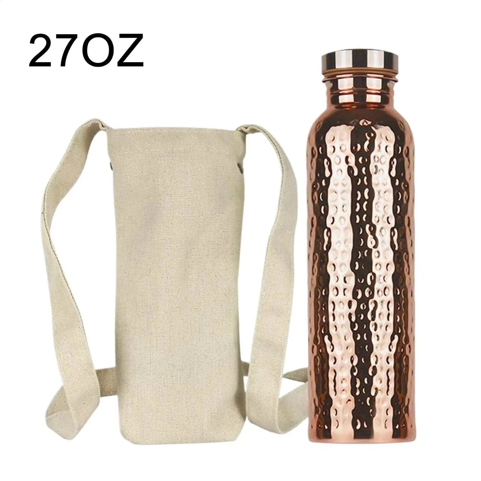 Copper Bottle Leak-Proof Insulated Copper Water Bottle Portable Leakproof 27Oz Cup For Gym Camping Outdoor Sports Daily