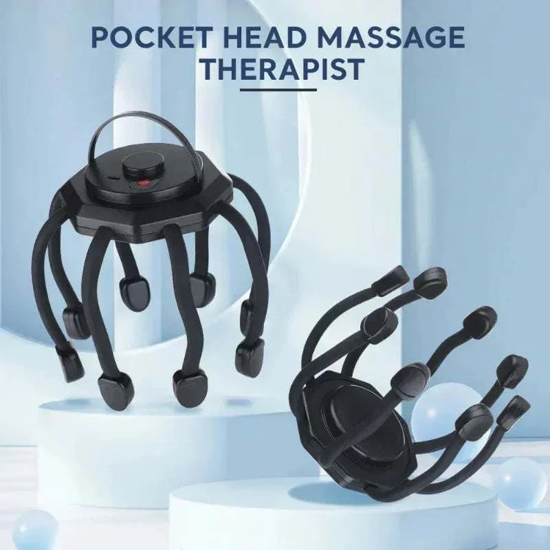 2026 Electric Head Massager Octopus Massager 20 Contracts 5 Modes Scalp Massager 2 Extra Long Contract Red Light Therapy Device