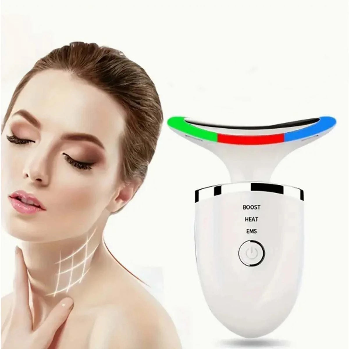 2025 Colour light beauty neck instrument red and blue light lifting and firming facial beauty instrument face massager