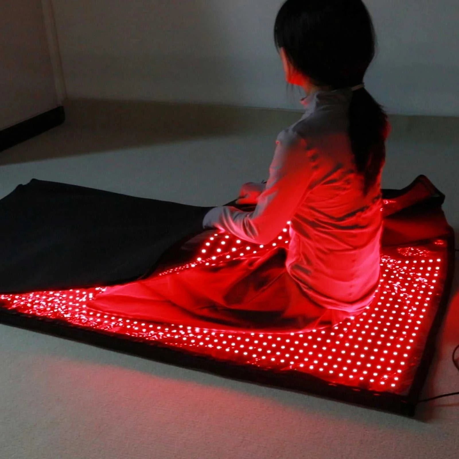2025 Custom Full Body 660nm 850nm Red Light Therapy Infrared LED Pulsed Frequency Sleeping Bag US Plug Type Standing Type