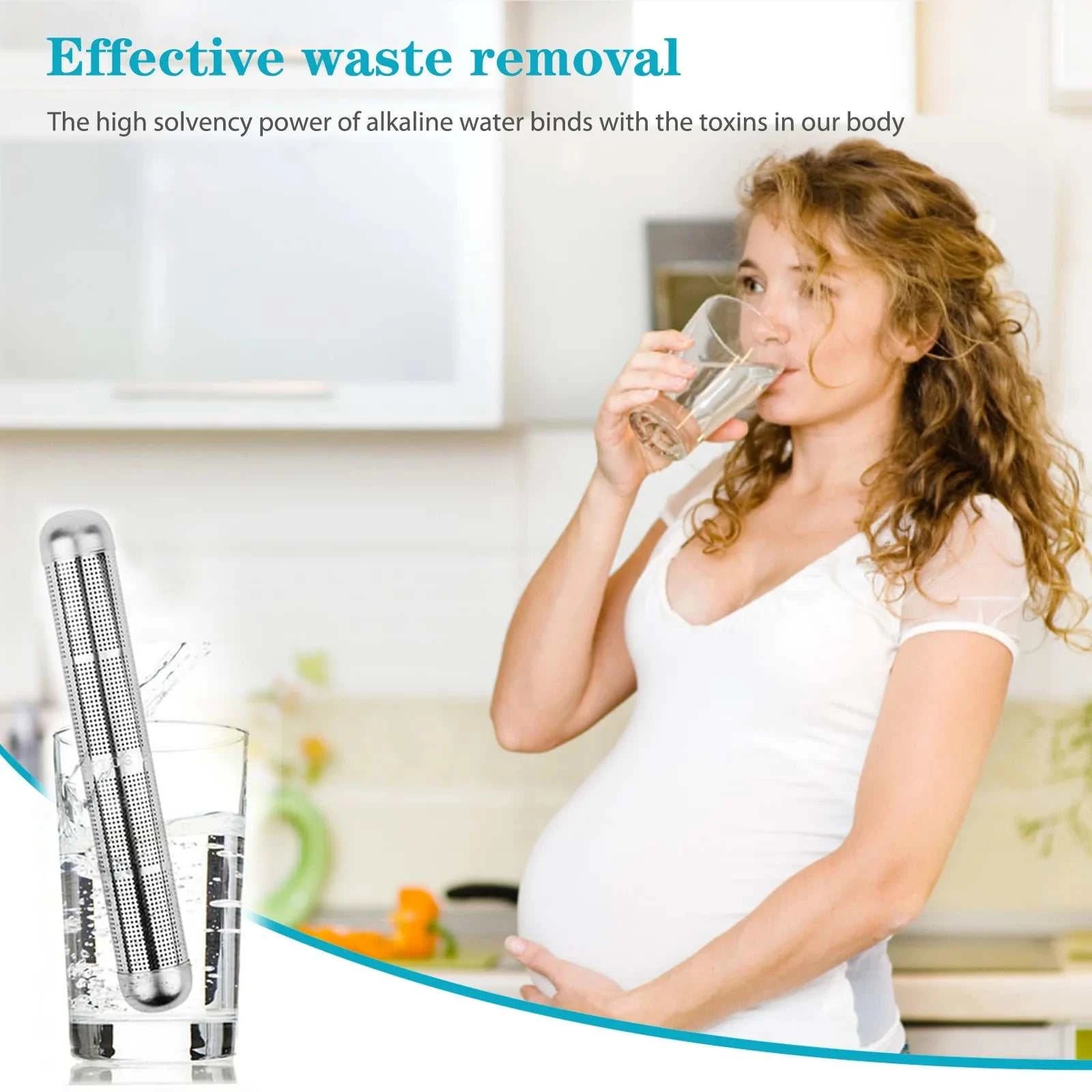 Alkaline Stick Water Purifier Family Stainless Steel Raise PH Charged Structured Purifier Alkaline Water Hydrogen Filter Stick