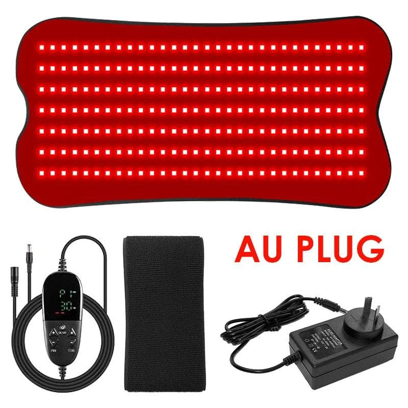 Red Infrared Light Therapy Pad LED Beauty Devices 210pcs LED Bead Red Light Belt for Face and Body Back Knee Hands Feet Relief