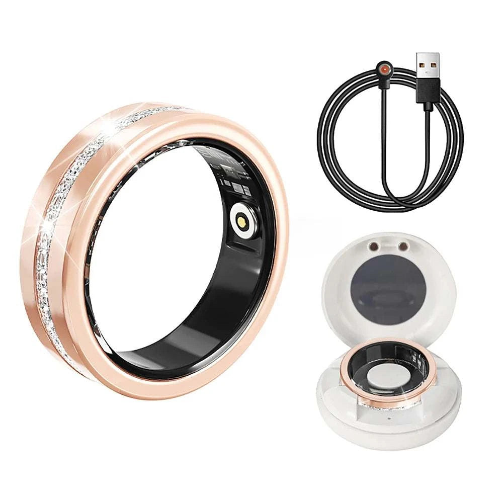 2025 New Smart Ring Lady Heart Rate Sleep Health Monitor Menstrual cycle detection IP68 Waterproof Fashion Sport Rings Women Men