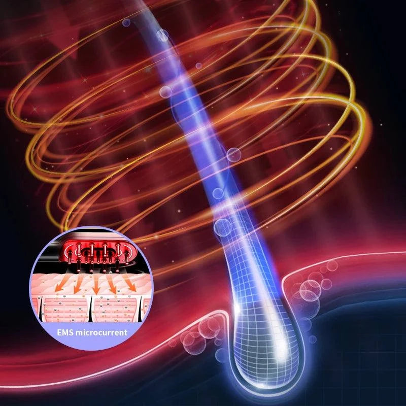 2025 LED Red Light Therapy Electric Massage Comb Hair Growth Applicator Anti-Hair Loss Head Massage Hair Brush Scalp Treatment