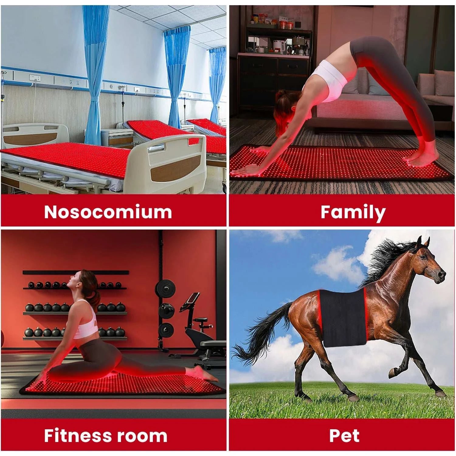 New Product 2026 TLB1000 Quad Chip LED Red Infrared Light Therapy for Full Body Pain Relief Red Light Therapy Yoga Mat Home Use