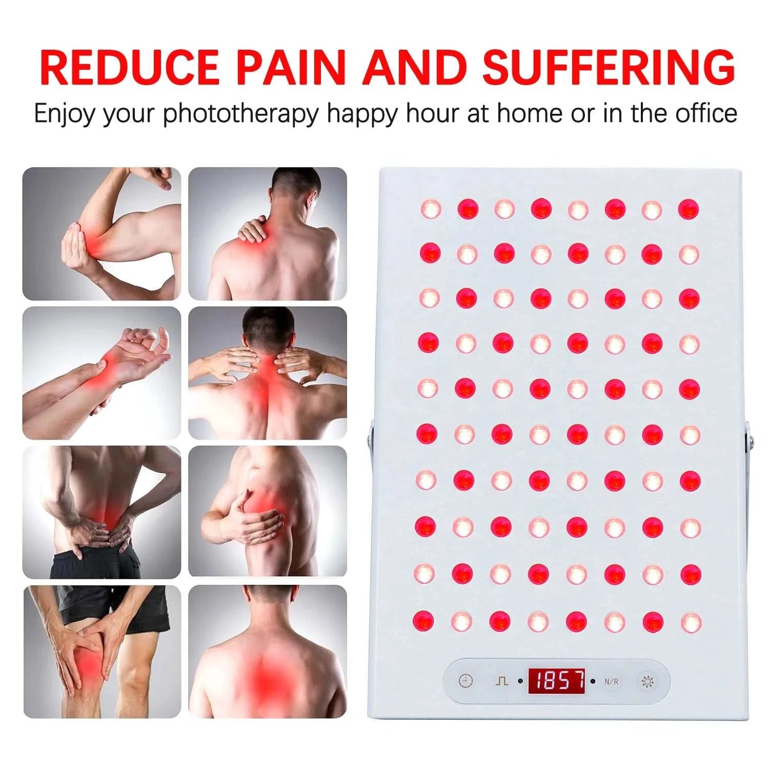 Dual Chip LED Red Light Therapy Panel Lamp Facial Anti-Aging Skin Care Beauty Tool for Body Pain Relief Physical Therapy