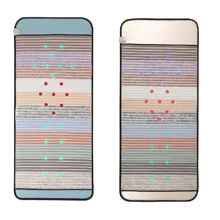 Rainbow Gemstones Far Infrared Heat Pemf Mats Red Light Photon Therapy Mat Chakra Pemf Mat