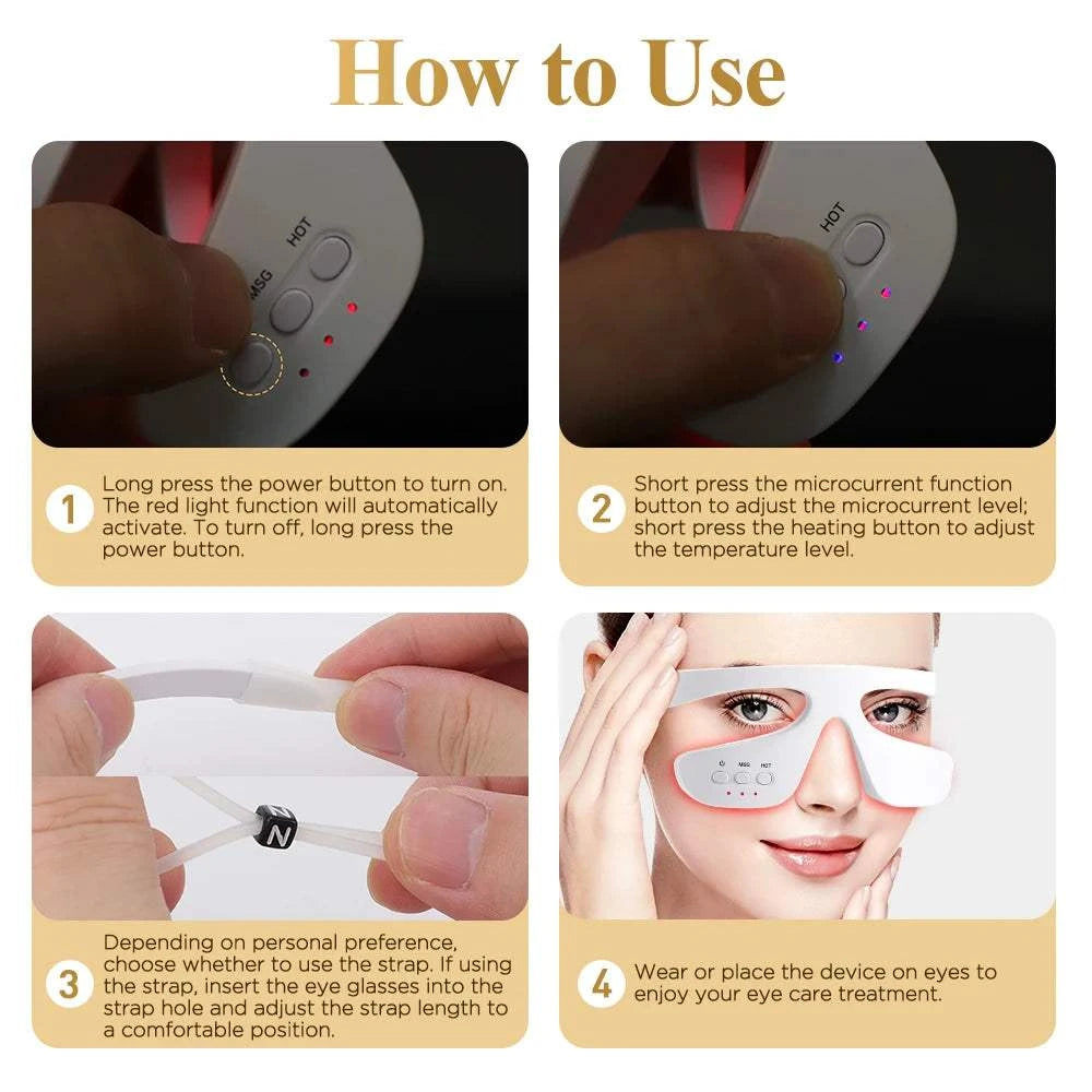 Electric Eye Massager 3D Eyes Relax Massager Fatigue Relief Lighten Dark Circles Smooth Eye Fine Line Beauty Machine Eye Care