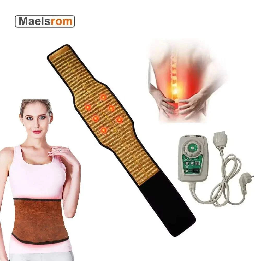 PEMF Magnetic Massage Waist Belt Red Light Therapy Back Abdominal Belt Body Shaping Relieves Back Pain Warm Stomach Dysmenorrhea