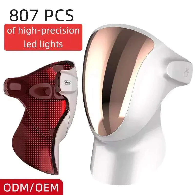 2026 New Arrival Care Facial Neck Breast Rejuvenation ABS Far Red Orange Blue Light Therapy Led Face Mask